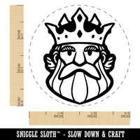 Cartoon King Head Medieval Crown Rubber Stamp for Stamping Crafting Planners