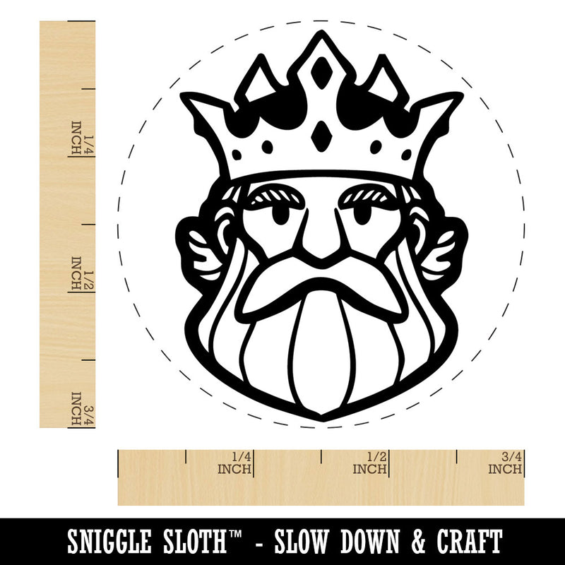 Cartoon King Head Medieval Crown Rubber Stamp for Stamping Crafting Planners