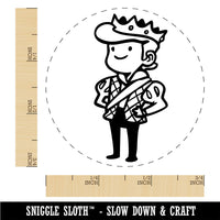Cartoon Medieval Prince Royalty Crown Rubber Stamp for Stamping Crafting Planner