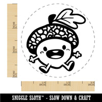 Chibi Baby Acorn Cute Oak Tree Leaf Rubber Stamp for Stamping Crafting Planners