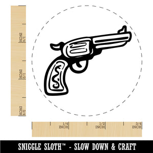 Cowboy Western Gun Revolver Handgun Rubber Stamp for Stamping Crafting Planners