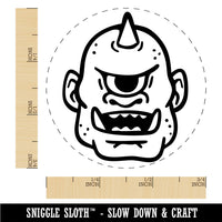 Cyclops Monster Head Fantasy Creature Rubber Stamp for Stamping Crafting Planner