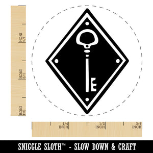 Elegant Antique Vintage Key In Diamond Rubber Stamp for Stamping Crafting