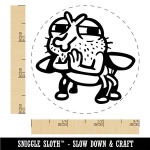 Grimey Fly Rubbing Hands Bug Insect Rubber Stamp for Stamping Crafting Planners