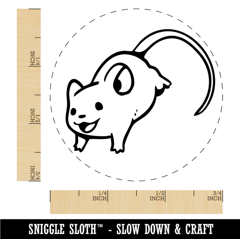 Happy Leaping Mouse Rodent Gerbil Rubber Stamp for Stamping Crafting Planners
