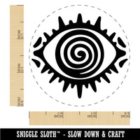 Hypnotic Eye Swirl Pattern Trance Illusion Perception Rubber Stamp for Stamping