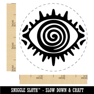 Hypnotic Eye Swirl Pattern Trance Illusion Perception Rubber Stamp for Stamping