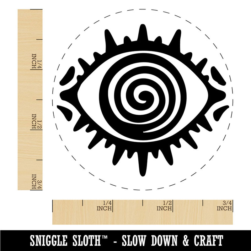 Hypnotic Eye Swirl Pattern Trance Illusion Perception Rubber Stamp for Stamping