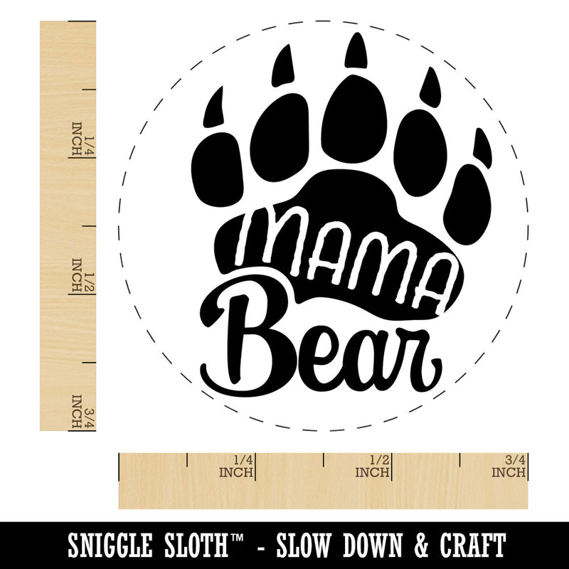 Mama Bear Mother's Day Paw Family Rubber Stamp for Stamping Crafting Planners