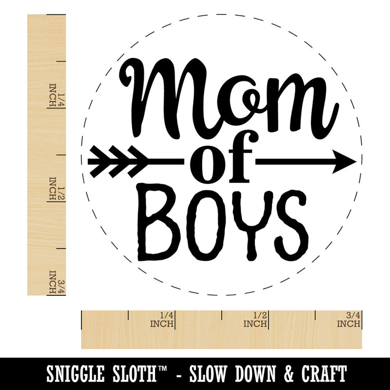 Mom of Boys Mother's Day Arrow Rubber Stamp for Stamping Crafting Planners