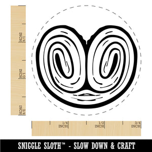 Palmier Palmera French Puff Pastry Cookie Rubber Stamp for Stamping Crafting
