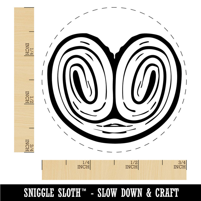 Palmier Palmera French Puff Pastry Cookie Rubber Stamp for Stamping Crafting