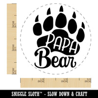Papa Bear Father's Day Paw Family Rubber Stamp for Stamping Crafting Planners