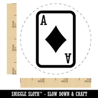 Playing Card Ace of Diamonds Rubber Stamp for Stamping Crafting Planners