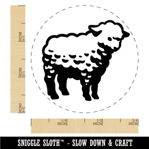 Realistic Fluffy Lamb Sheep Standing Rubber Stamp for Stamping Crafting Planners