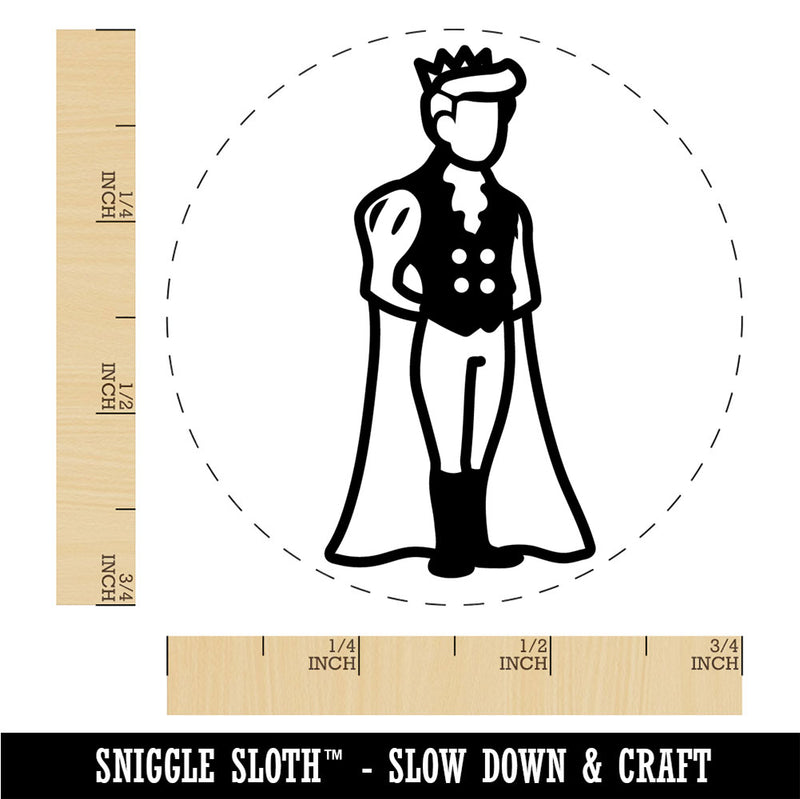 Regal Noble Prince Medieval Crown Rubber Stamp for Stamping Crafting Planners