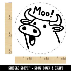 Silly Cartoon Cow Moo Rubber Stamp for Stamping Crafting Planners