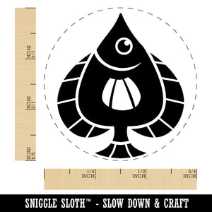 Spade Shaped Fish Cartoon Rubber Stamp for Stamping Crafting Planners