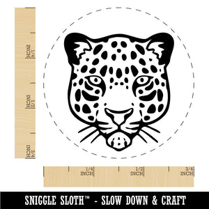 Stoic Leopard Head Spotted Big Cat Rubber Stamp for Stamping Crafting Planners