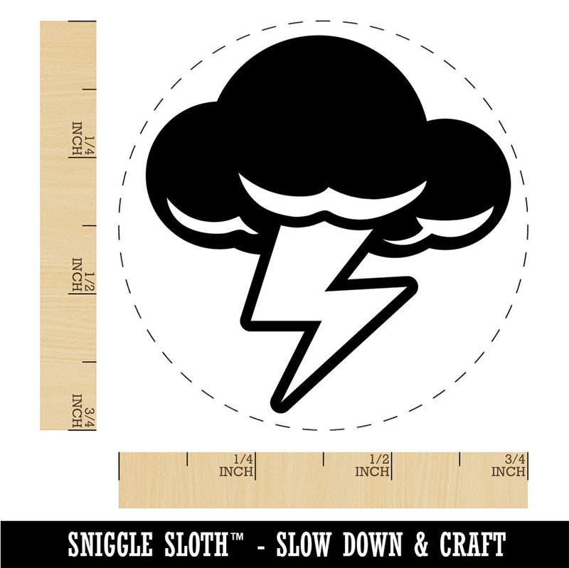 Thunder Storm Cloud Weather Lighting Bolt Rubber Stamp for Stamping Crafting
