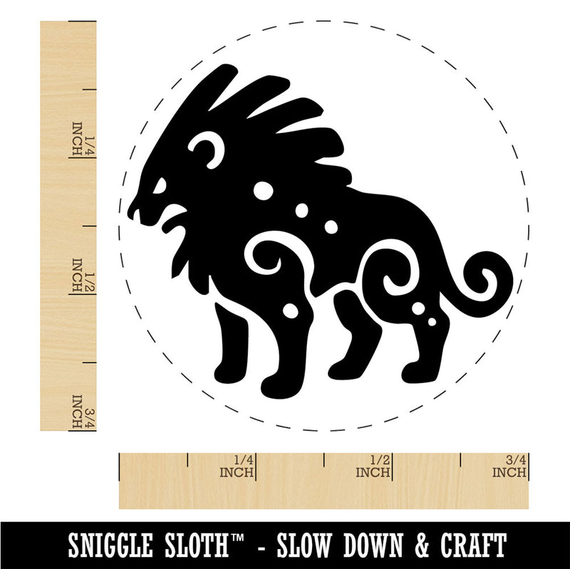 Tribal African Lion Big Cat King Rubber Stamp for Stamping Crafting Planners