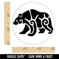 Tribal Southwestern Bear Sun Swirls Rubber Stamp for Stamping Crafting Planners