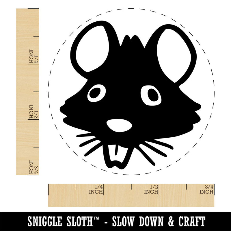 Ugly Rat Head Vermin Pest Cartoon Rubber Stamp for Stamping Crafting Planners
