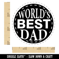 World's Best Dad Globe Father's Day Rubber Stamp for Stamping Crafting Planners