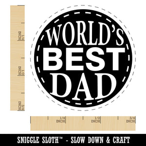 World's Best Dad Globe Father's Day Rubber Stamp for Stamping Crafting Planners