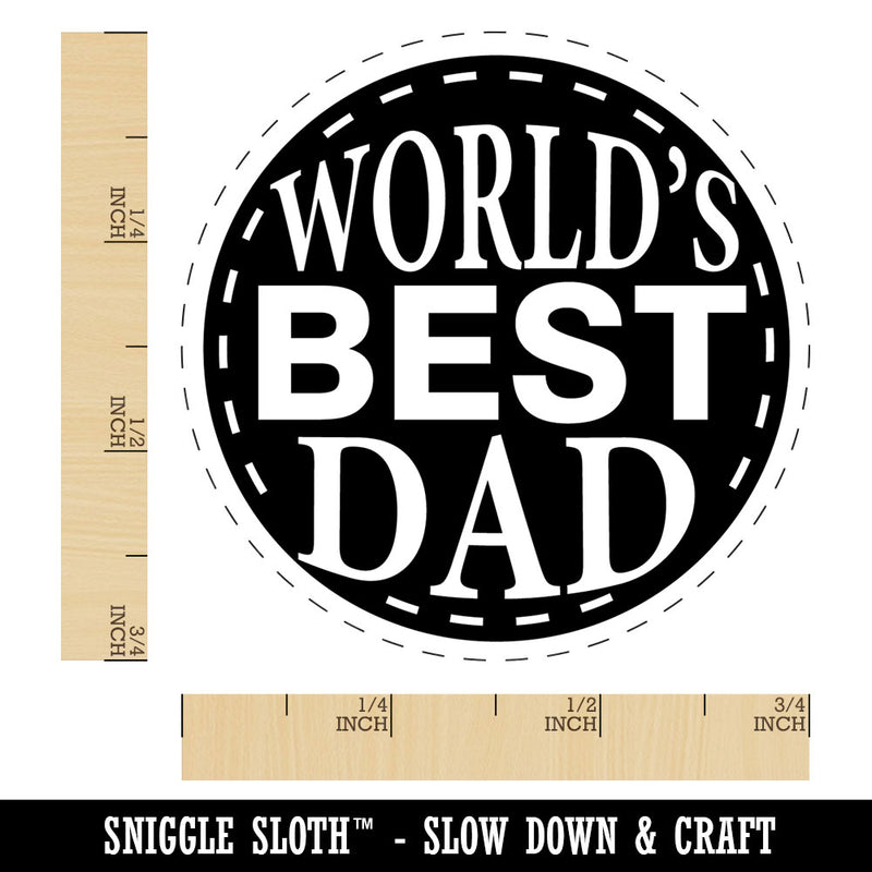 World's Best Dad Globe Father's Day Rubber Stamp for Stamping Crafting Planners