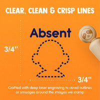 Absent Student School Rubber Stamp for Stamping Crafting Planners