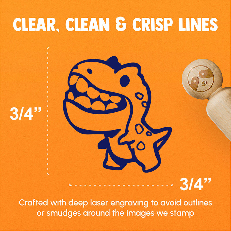 Big Toothed Cartoon Dinosaur Tyrannosaurus Rex Rubber Stamp for Stamping Crafting Planners