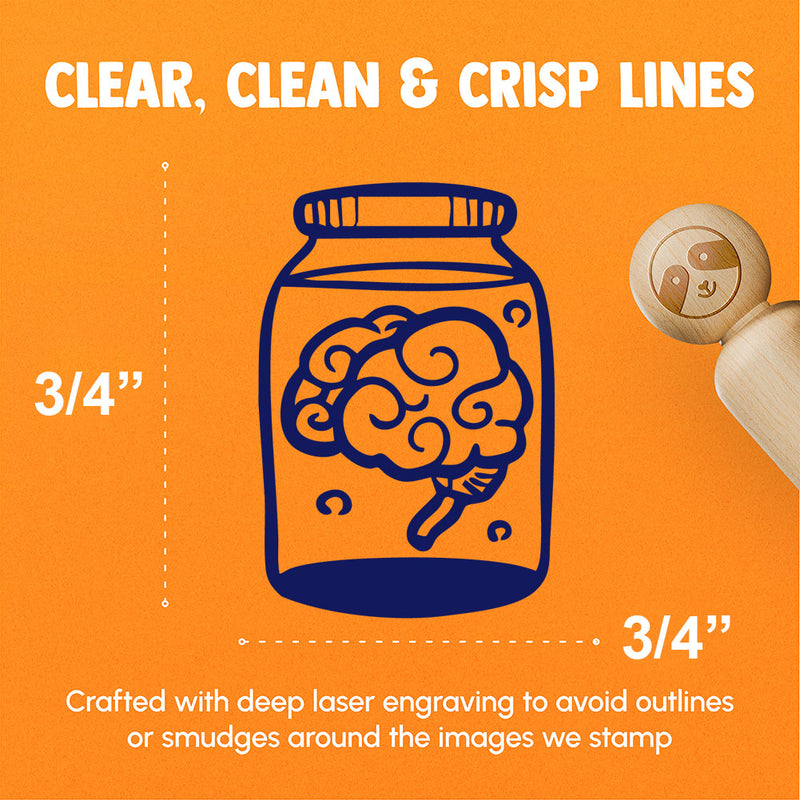 Brain In a Jar Science Fiction Scifi Rubber Stamp for Stamping Crafting Planners