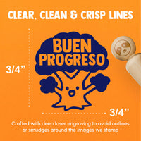 Buen Progreso Spanish Tree Teacher Stamp Rubber Stamp for Stamping Crafting Planners