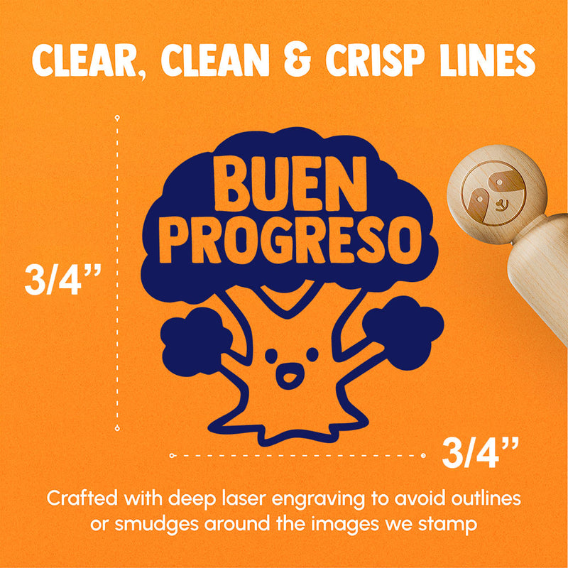 Buen Progreso Spanish Tree Teacher Stamp Rubber Stamp for Stamping Crafting Planners
