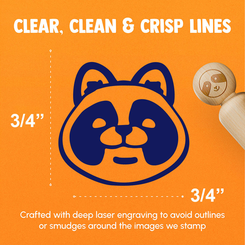 Cartoon Tanuki Head Japanese Raccoon Dog Rubber Stamp for Stamping Crafting Planners