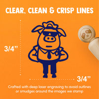 Cop Police Officer Pig Hog Rubber Stamp for Stamping Crafting Planners