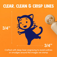Cute Baby Child in Cat Costume Halloween Rubber Stamp for Stamping Crafting Planners