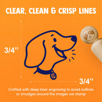 Cute Barking Dog Puppy Side Profile Rubber Stamp for Stamping Crafting Planners