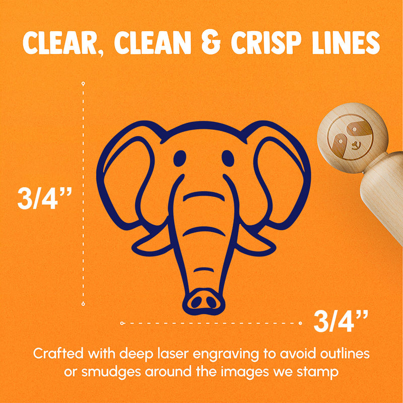 Cute Cartoon Elephant Head Trunk Rubber Stamp for Stamping Crafting Planners