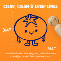 Cute Cartoon Tomato Fruit Friend Rubber Stamp for Stamping Crafting Planners