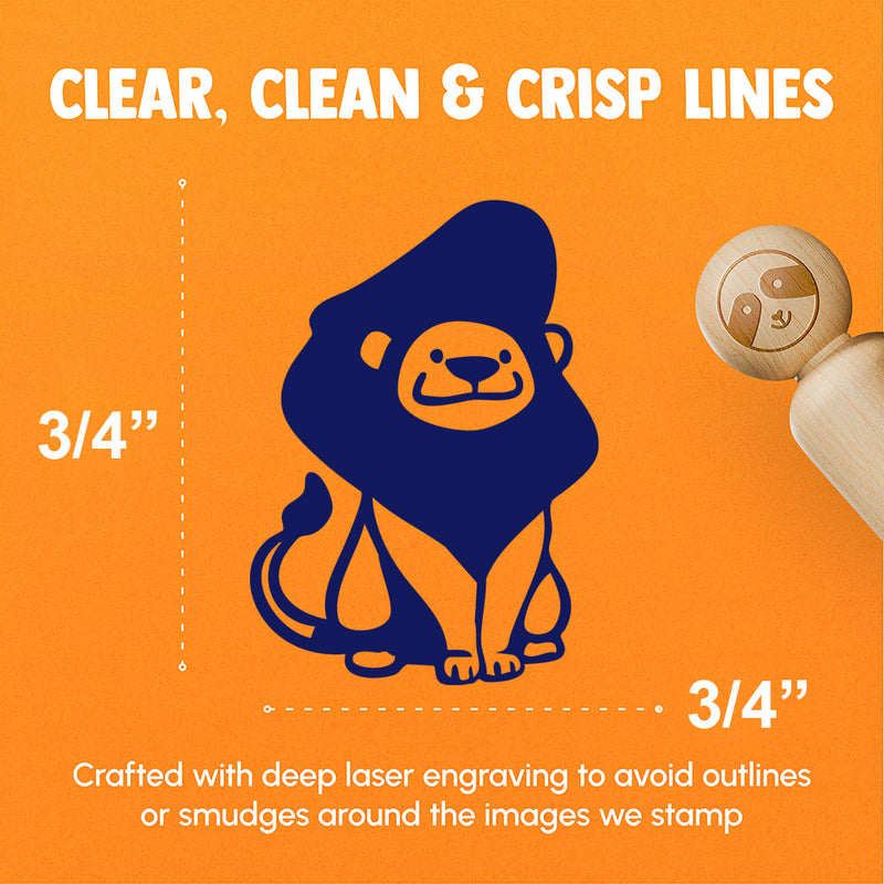 Cute Lion With Regal Mane Hairdo Pompadore Rubber Stamp for Stamping Crafting Planners