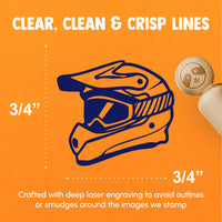 Dirt Bike Helmet Extreme Sports Rubber Stamp for Stamping Crafting Planners