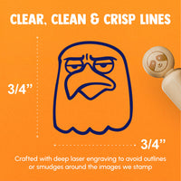 Disappointed Bald Eagle Frown America Rubber Stamp for Stamping Crafting Planners