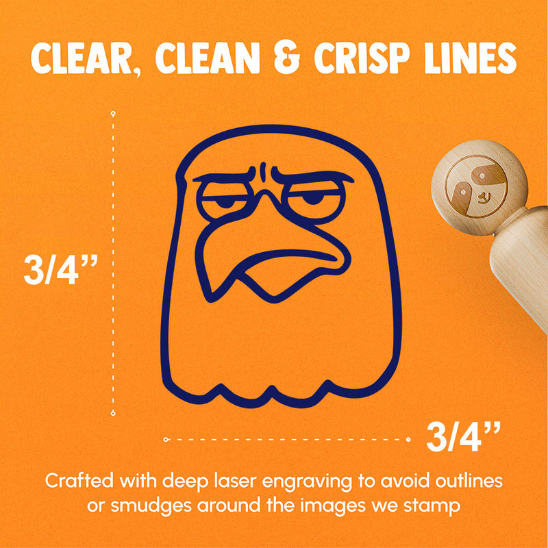 Disappointed Bald Eagle Frown America Rubber Stamp for Stamping Crafting Planners