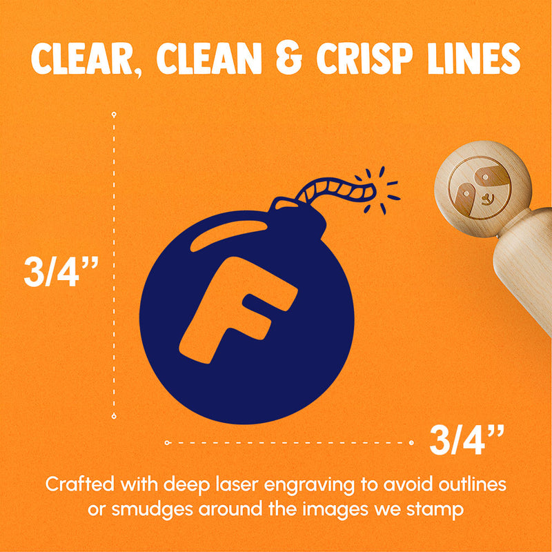 F Bomb Funny Curse Profanity Rubber Stamp for Stamping Crafting Planners