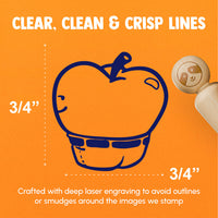 Funny Apple Bottom Jeans Silly Fruit Rubber Stamp for Stamping Crafting Planners