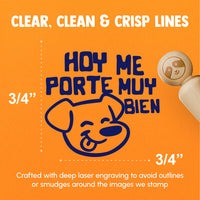 Hoy Me Porte Muy Bien Behaved Well School Child Dog Rubber Stamp for Stamping Crafting Planners