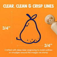 Juicy Pear Butt Cute Fruit Rubber Stamp for Stamping Crafting Planners