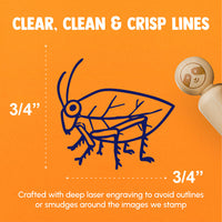 Katydid Insect Bug Grasshopper Rubber Stamp for Stamping Crafting Planners
